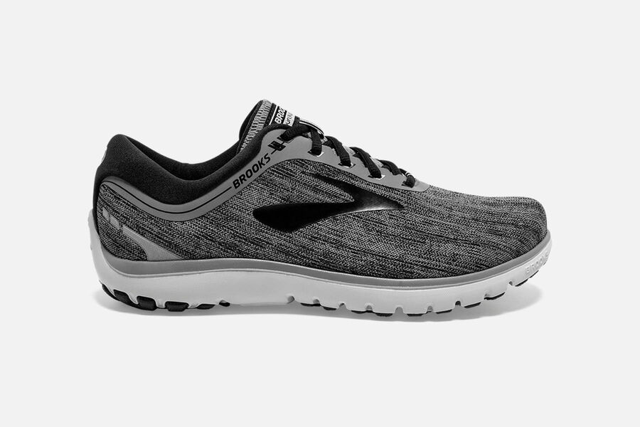 Brooks Men's PureFlow 7 Road Running Shoes Primer/Black/Oyster ( AIKNM1789 )